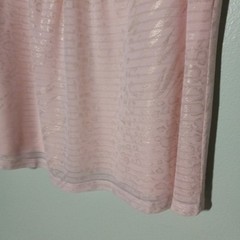 Chico&rsquo;s Tank Top size 2 / Large, Light Pink Mesh Knit Gold Animal Print Career