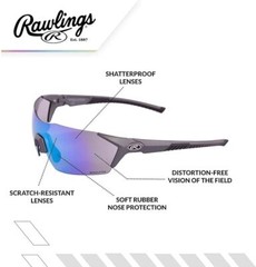 Rawlings 1801 Baseball Sunglasses or Softball Sunglasses – Ages 10 to Adult