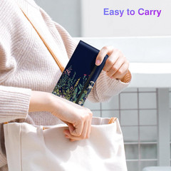 Checkbook Cover for Personal Checkbook，Patterned Pu Leather Check Book Covers fo