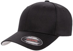 Flexfit Fitted Poly/Cotton Wooly Combed Cap Black