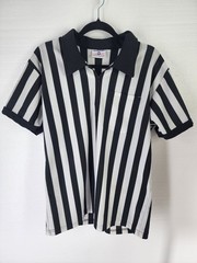 Teamwork Athletic Apparel Mens Large Referree Black & White Striped Jersey Shirt