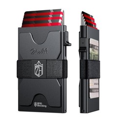 Card Holder Wallets for Men Slim Wallet Holds 6+6 Cards, Metal Card Holder, …