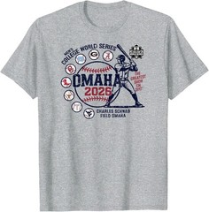 Men&rsquo;s College World Series 2026 NCAA Baseball 8-Team Gray T-Shirt