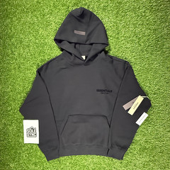 Fear of God Essentials Hoodie SS22 Stretch Limo Black – 100% Authentic (XXS-XXL)