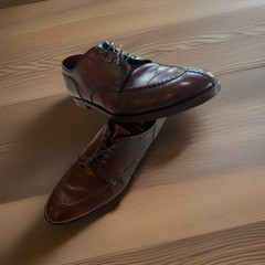 ALDEN 22220 Cigar Shell Cordovan Split Toe Size 13 Norwegian Front Blucher Shoes