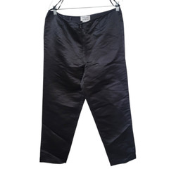 DUE per DUE Bloomingdales Black Silk Blend Satin Tapered Crop Pant Sz 14 34×28
