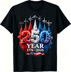 250 Years 1776 2026 American Flag Shirt, 250th USA Patriotic 4th of July Shirt