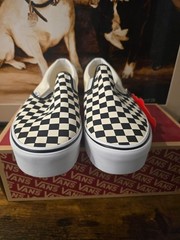 Vans Classic Slip-On Stackform Checkerboard N0A7Q5RTYQ Shoes Men&rsquo;s Size 11 NEW