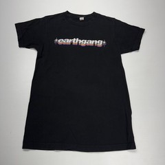 Earthgang Globe Manhead Graphic Logo Mens Shirt S Black Tultex Band Tee Merch