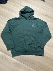 HUF Logo Pullover Hoodie Green Size M