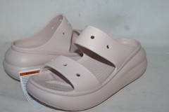 Crocs Unisex Pale Pink Mega Crush Durable Croslite Platform Sandals Size 9/11