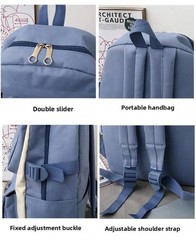 4Pcs Set Multifunction 4-in-1 Backpack Large Capacity Breathable School Rucksack