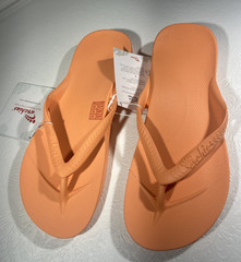 Archies Arch Support Flip Flops Orange Women’s Size 10 Brand New