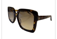 Cute EUC Dezi Harper Oversized Brown Tortoise Shell Sunglasses, 143 mm
