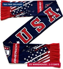 USA Soccer Fan Scarf, America Team Supporter-Sided for 2026 World Cup