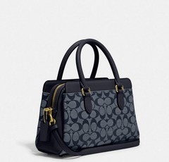 NWT Coach Women’s Mini Darcie Carryall Bag Signature chambray Denim Midnight