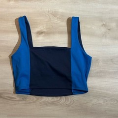 Sincerely Jules Shades of Blue Colorblock Sports Bra Size Medium