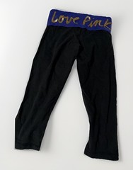 PINK vintage Y2K black yoga Capri Leggings