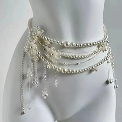 Multilayer Pearl Belt Waist Chain for Women&rsquo;s Fashion Retro Y2K Designer Belt
