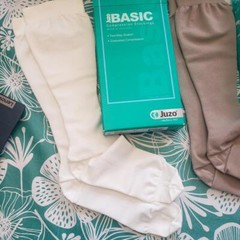 Juzo BASIC 4201 RIBBED SHORT Knee High Stockings AD Compression 20-30 Size Color