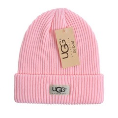 UGG Pink Core Classic Knit Beanie Cuffed Skull Cap Adult One Size Fits Most