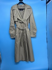 Vintage SANYO Carol Cohen Women&rsquo;s Sand Double Breasted Belted Trench Size: M