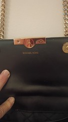 Michael Kors Black Shoulder Bag, Gold Hardware Chain Must See