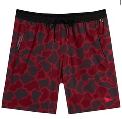 $70 Florence Men’s Elastic Waist 7” Shorts- Maroon Camo- Medium – NEW Tags