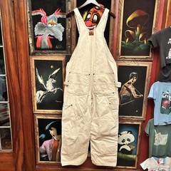 Vintage Ben Davis Distressed Double Knee Carpenter Work Wear Bib Overalls Sz 36