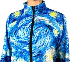 Women Starry Night Vincent van Gogh Graphic Bomber Jacket Fashion Family Friends