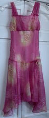 Girl&rsquo;s 2-HIP by WRAPPER Pink Floral Chiffon Dress Asymmetrical Hem Size 10