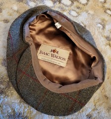 Issac Walton Tailoring Newcastle Tweed Hunting Hat 7 3/8 Wool Made In England