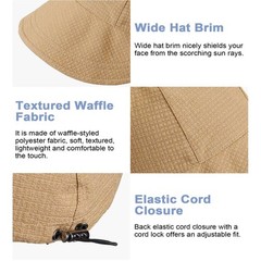 Women Sun Visor Hat Wide Brim Anti UV Protection Summer Beach Travel Cap Outdoor