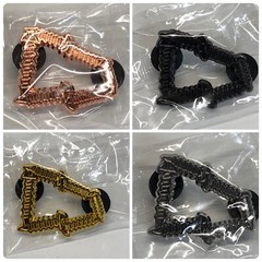 Set Of 4 Hat Pin Enamel New Era Flag Frame Border Gold Copper Silver Black Screw
