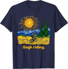 Gogh Riding Funny Cycling Van Gogh Art Bike T-Shirt