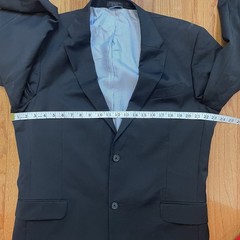 Tommy Hilfiger 42L Sport Coat 100% Wool All Black Two Button Double Vented