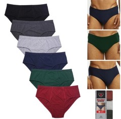 6 Pack Men&rsquo;s ULTRA Solid Cotton Knocker Bikini Brief Underwear Assorted Colors