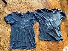 Vintage 1970s Lot Of 2 Gentle Giant British Band Single Stitch T Shirts