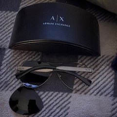 Armani Exchange Ax2012s Rectangular Metal Men&rsquo;s Sunglasses – Satin Black/Black