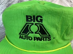Big A Auto Parts Fluorescent Green Nylon Adjustable Snapback Cap Hat