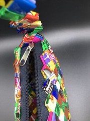 MOSAIC CLUTCH HANDBAG PURSE PAPER CANDY WRAPPER SHOLDER 10&Prime; X 5&Prime; RECYCLE PAPER