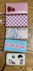 Claire’s Zip Around wallet lot Of 5 Checkered Strawberry Hot Girl Energy
