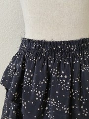 Medium – LoveShackFancy Ruffle Mini Skirt Black Night Sky Stars Revolve LSF