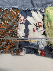 John Mark Patchwork Boho Peasant Blouse Women’s XL Floral Paisley Tunic Top