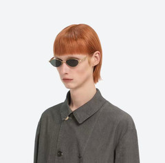 Gentle Monster Maison Margiela MM216 A030(G) Sunglasses Gold/Gray With Case New
