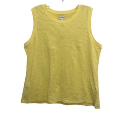 The Drop Nicole Sleeveless Tank Top Size Large Yellow Sleeveless New