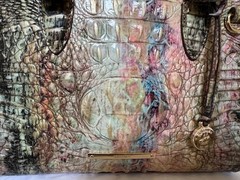 NWT Brahmin Anywhere Convertible Opal Multi Croc Embossed bag