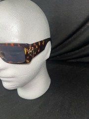 Men&rsquo;s Tortoise Shell Rectangular Sunglasses Brown Frame Black Tinted Lenses