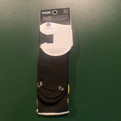 TCK PERFORMANCE SOCK BPSD XL PRODRI BLACK W/ YELLOW & WHITE STRIPES NEW USA