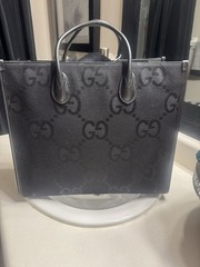 Authentic Gucci Jumbo GG Canvas & Leather Large Tote